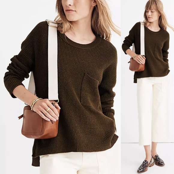 Madewell Sweaters - NEW Madewell Thompson Pocket Pullover Sweater Top